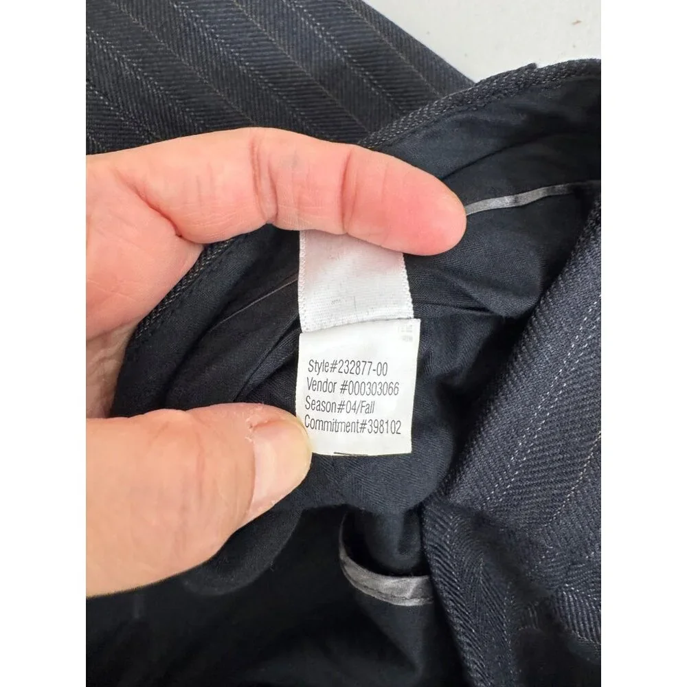 Banana Republic Modern fit mens wool Trouser pants striped sz 35x34‎